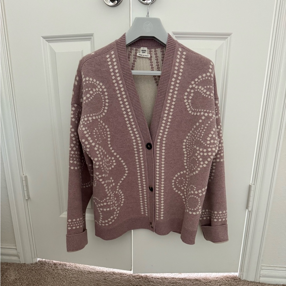 Hermes Pale Pink Cardigan Size 34 Brides de Gala
